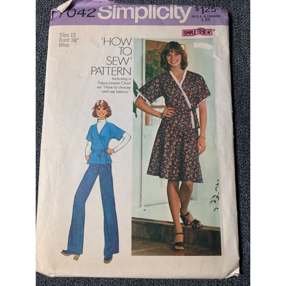 Simplicity Misses Shirt Skirt Sewing Pattern sz 12 7042 - uncut - Picture 5 of 10